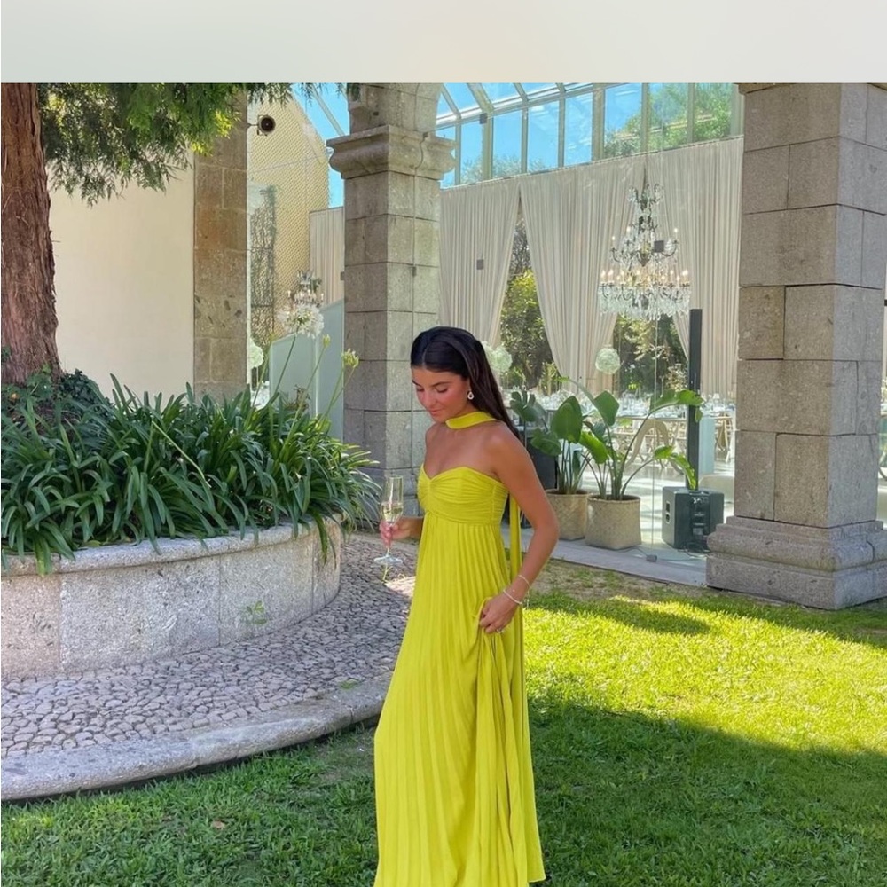 Delfi Chartreuse Dress